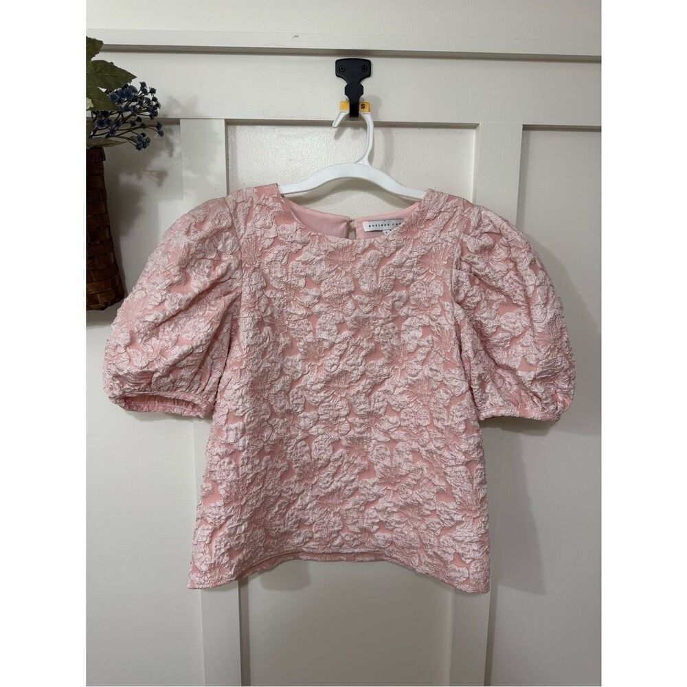 Endless Rose Pink Textured Puff Sleeve Top
